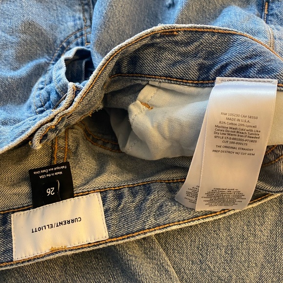 Current/Elliott The Original Straight Prep Destroy Cut Hem - Picture 7 of 8